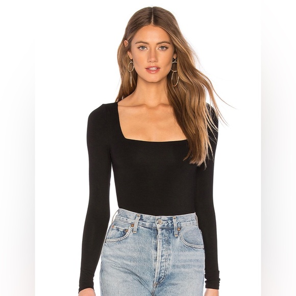 superdown Other - Superdown Black Body Suit Square Neck